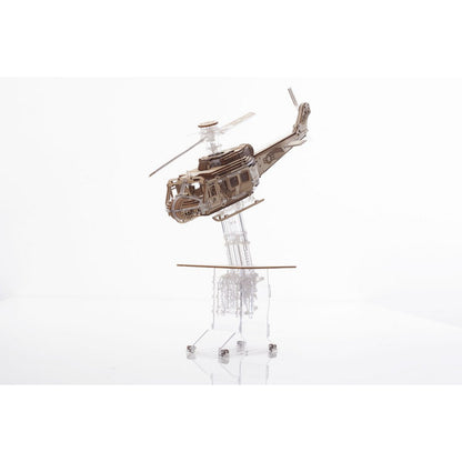 Veter Models 3D Modelbouwpakket Helikopter, 35,8X5,5X9,9Cm Inclusief Houder Helikopter, 10,7X9,7X9,4Cm, Akv-11