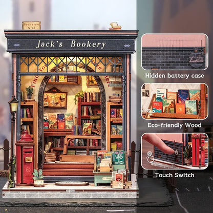 Cutebee, 3D Diy Huisje, Jack's Bookery, Cwgc209, 15,8X15,8X20Cm