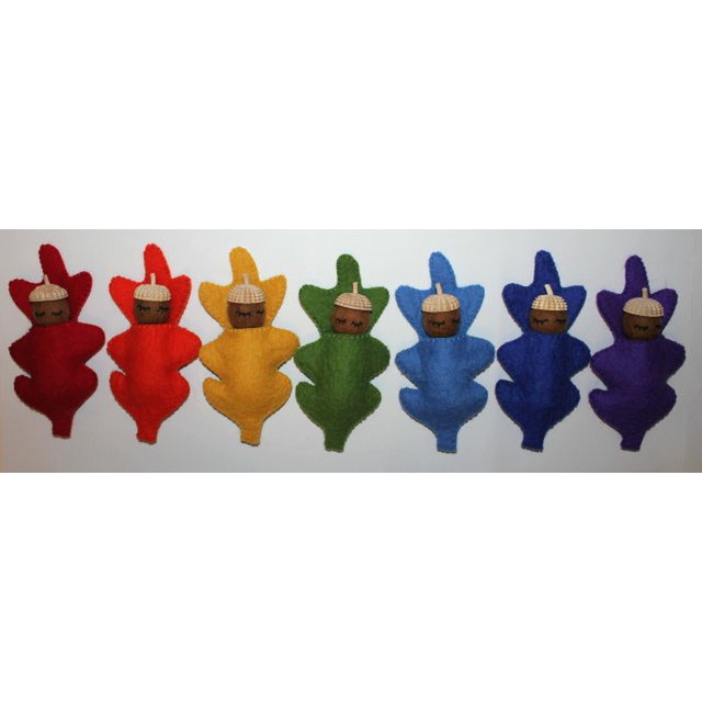 Rainbow Acorn Babies/7Pc