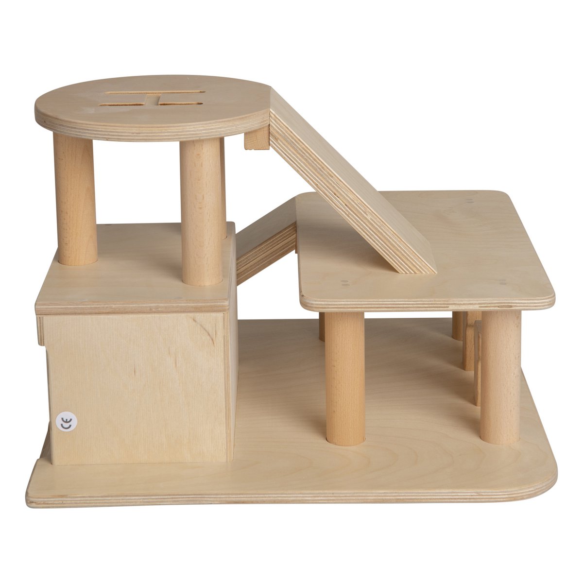 Van Dijk Toys Houten Speelgoed Garage Met Helikopterdek - Naturel (Kinderopvang Kwaliteit)