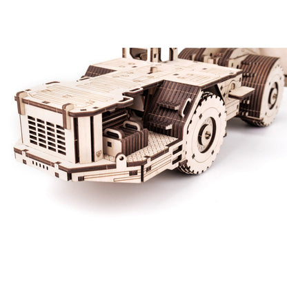 Eco Wood Art (Ewa) 3D Mechanische Houten Puzzel, Load-Haul-Dump Unit Moaz 4075, 4257, 49X11X13Cm
