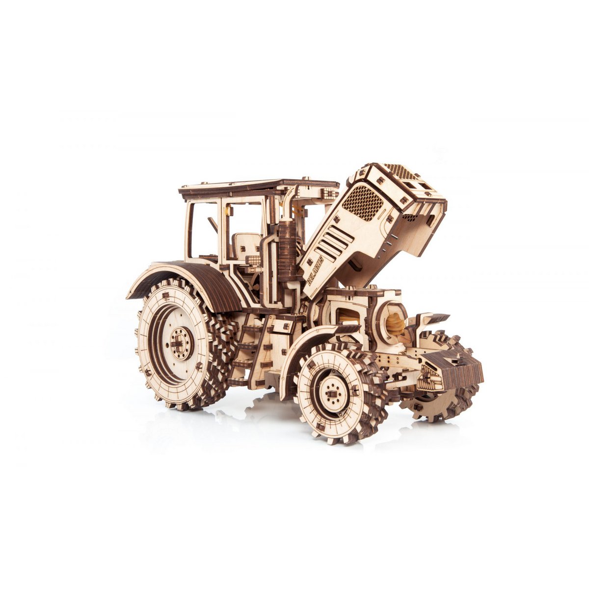 Eco Wood Art (Ewa) 3D Mechanische Puzzel Tractor Belarus 2022, 0877, 28,2X13,6X17,5Cm