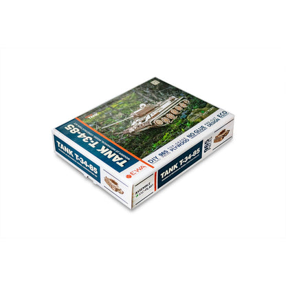 Eco-Wood-Art (Ewa) 3D Mechanische Puzzel, Tank T-34, 051, 49,2X20,5X19Cm