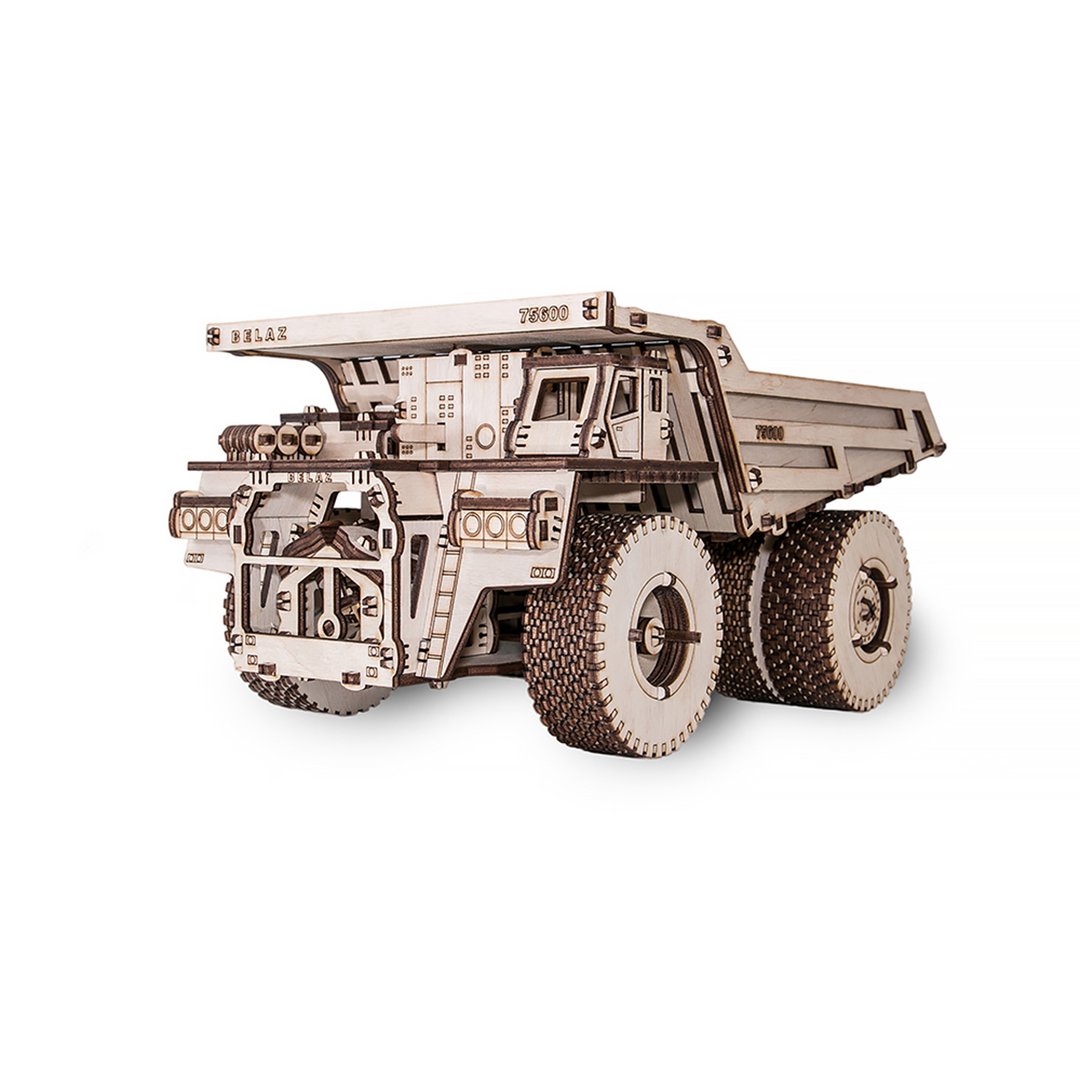 Eco Wood Art (Ewa) 3D Houten Puzzel, Vrachtwagen Belaz 75600, 082, 31X22X15,5Cm