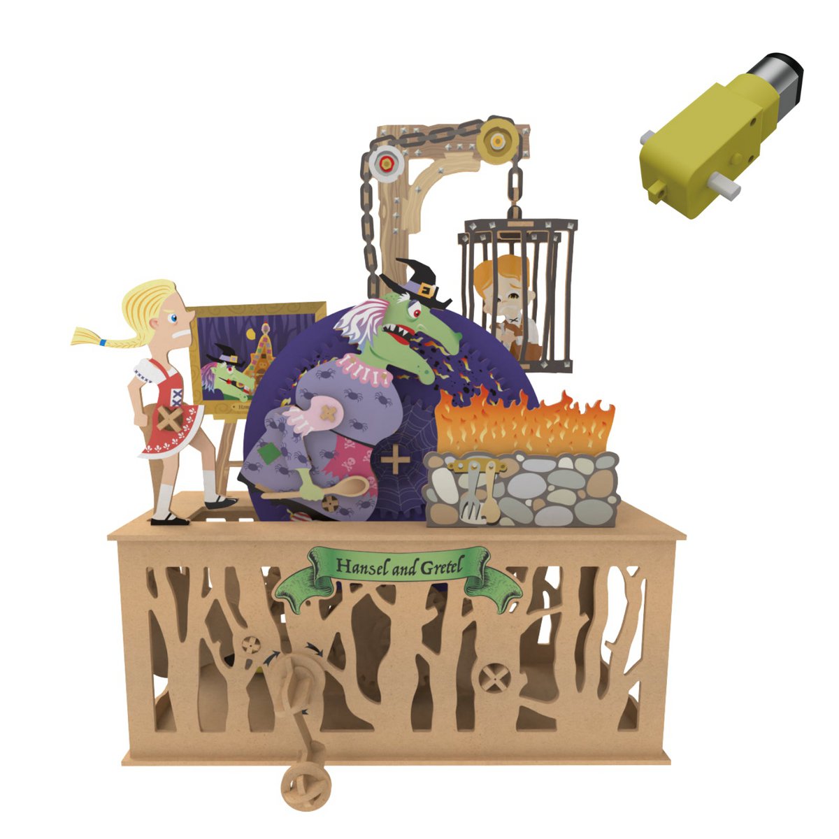 Ilo Build 3D Mechanische Houten Modelbouw Hansel & Gretel, 0304, 27,4X15,7X31,6Cm