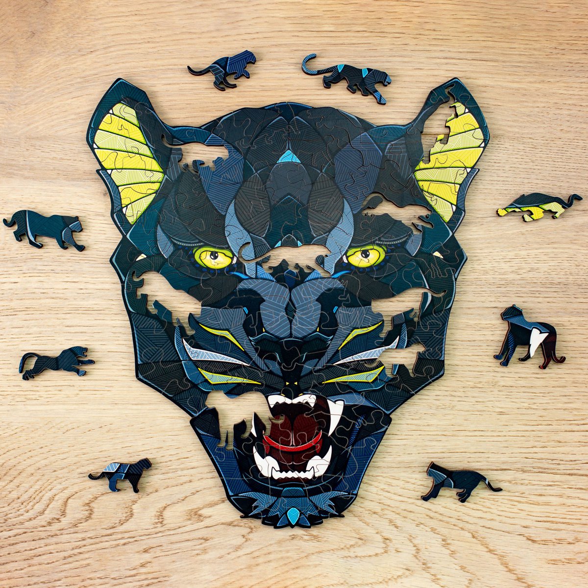 Eco Wood Art (Ewa) Houten Legpuzzel Panter/ Panther Size L, 1782, 41,8X37,5X0,5Cm