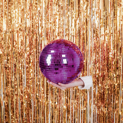 Kerstdecoratie - Kersthanger - Discobal - Foam - Roze - 25X25X25Cm