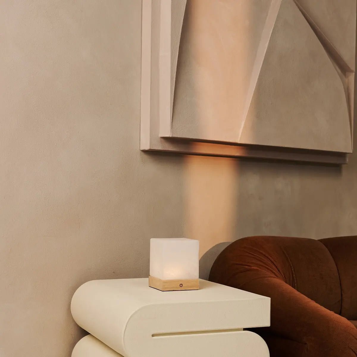 Yce Lichtbruine Oplaadbare Houten Lamp