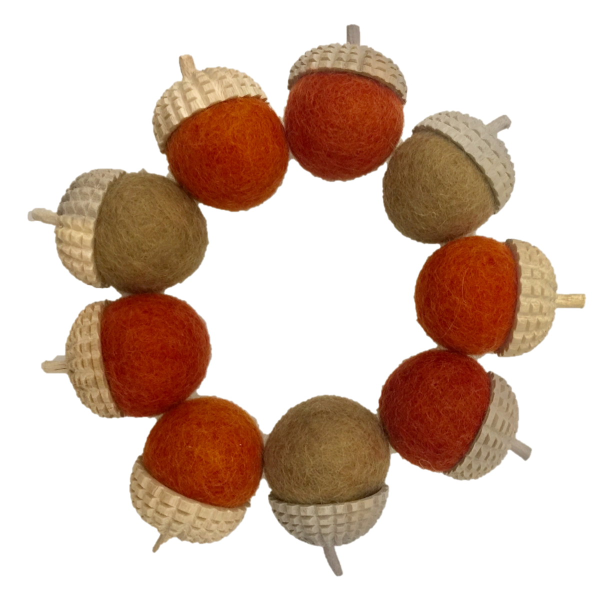 Natural Acorns/9Pc