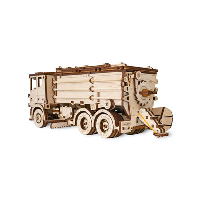 Eco Wood Art (Ewa) 3D Mechanische Houten Puzzel, Snowtruck, 402, 40X14,1X14,8Cm