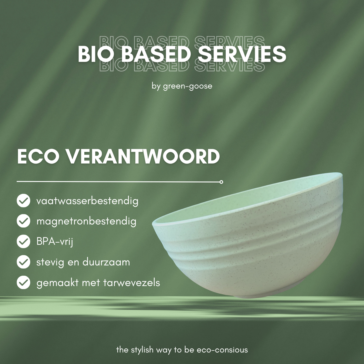 Green-Goose Bio-Based Servies Set - 12-Delig