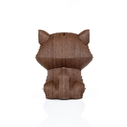 Eco Wood Art (Ewa) 3D Houten Bouwset Spaarpot Kat/Cat, 3793, 13,6X12,7X14,1Cm