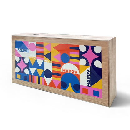 Biggdesign Happy Backgammon-Set | Magnetische Sluiting, Krasbestendig Oppervlak