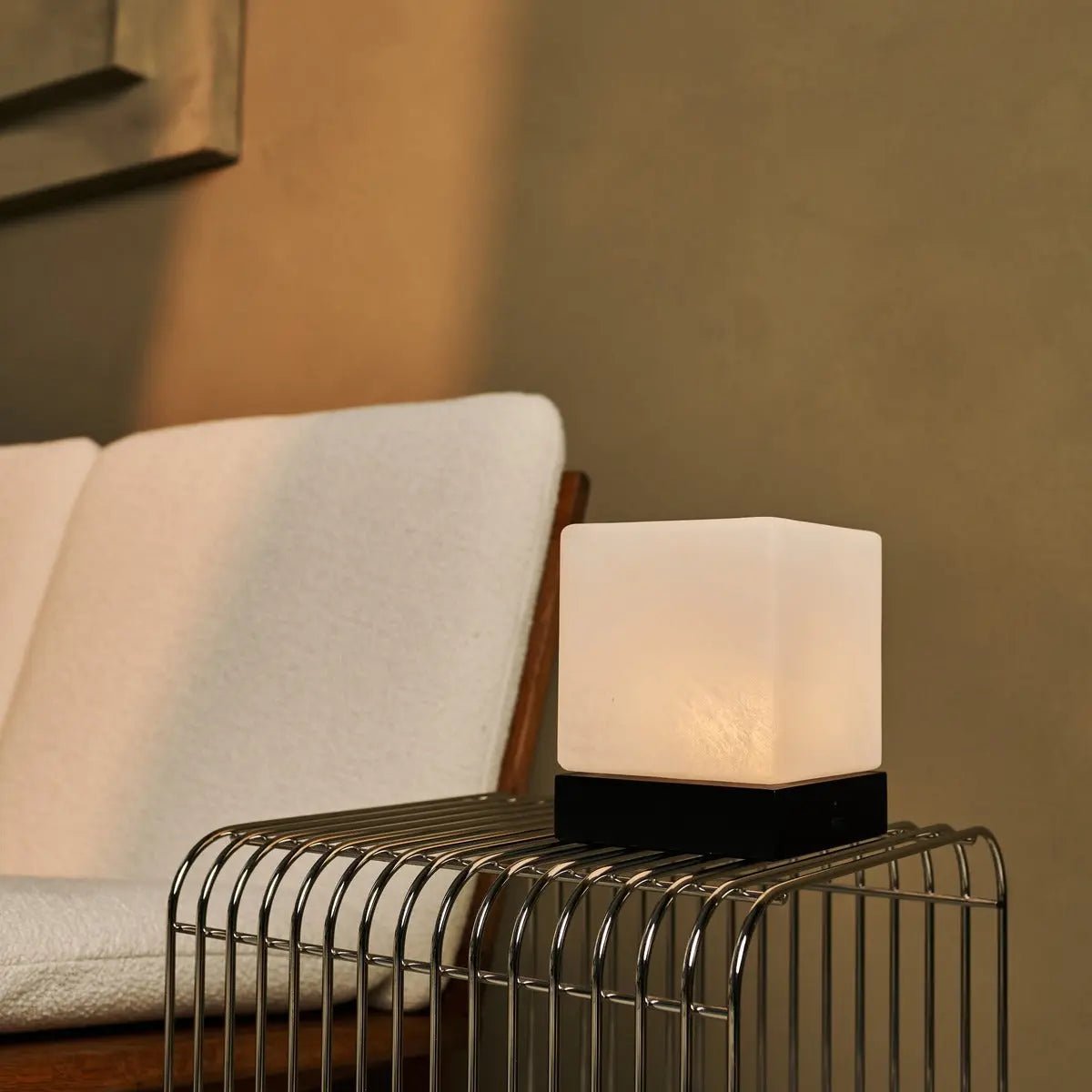 Yce Zwarte Oplaadbare Houten Lamp