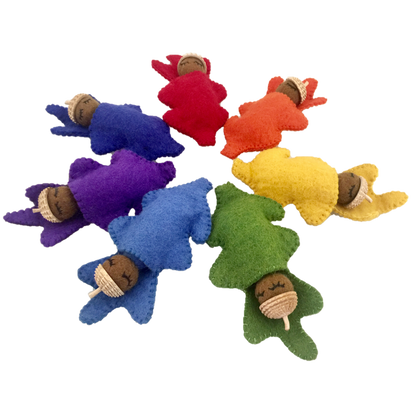 Rainbow Acorn Babies/7Pc