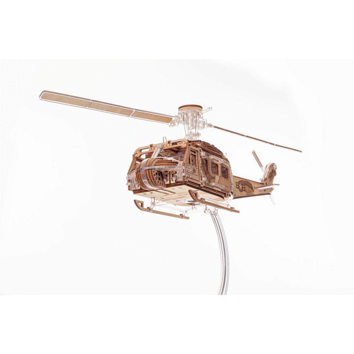 Veter Models 3D Modelbouwpakket Helikopter, 35,8X5,5X9,9Cm Inclusief Houder Helikopter, 10,7X9,7X9,4Cm, Akv-11