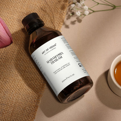 Mahamasha Thailam 200Ml | Traditionele Kruidenolie Voor Zenuwgezondheid, Gewrichtsmobiliteit En Spierkracht