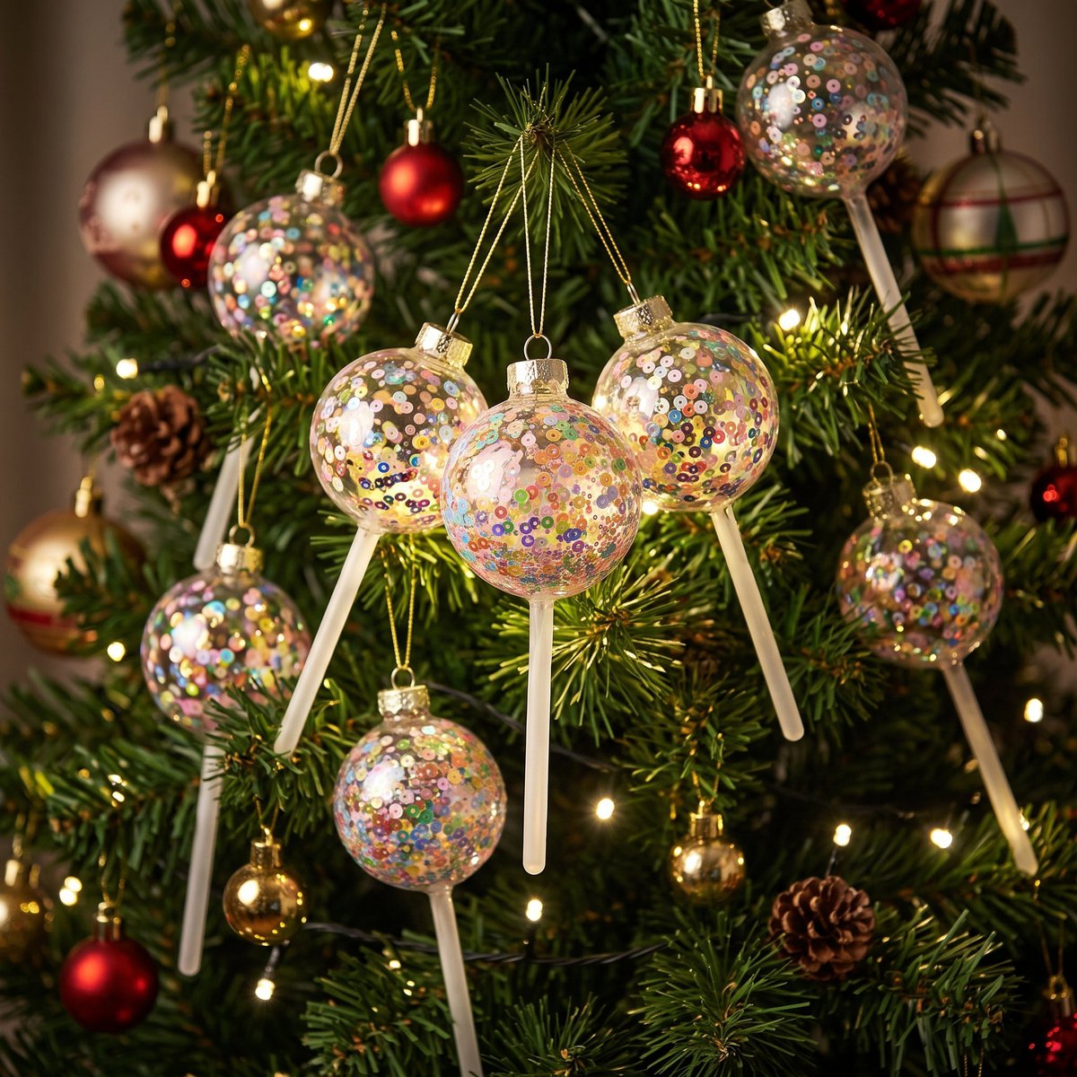 Ornament - Kersthanger - Lol Pop - Glas - 5X5X13,5Cm