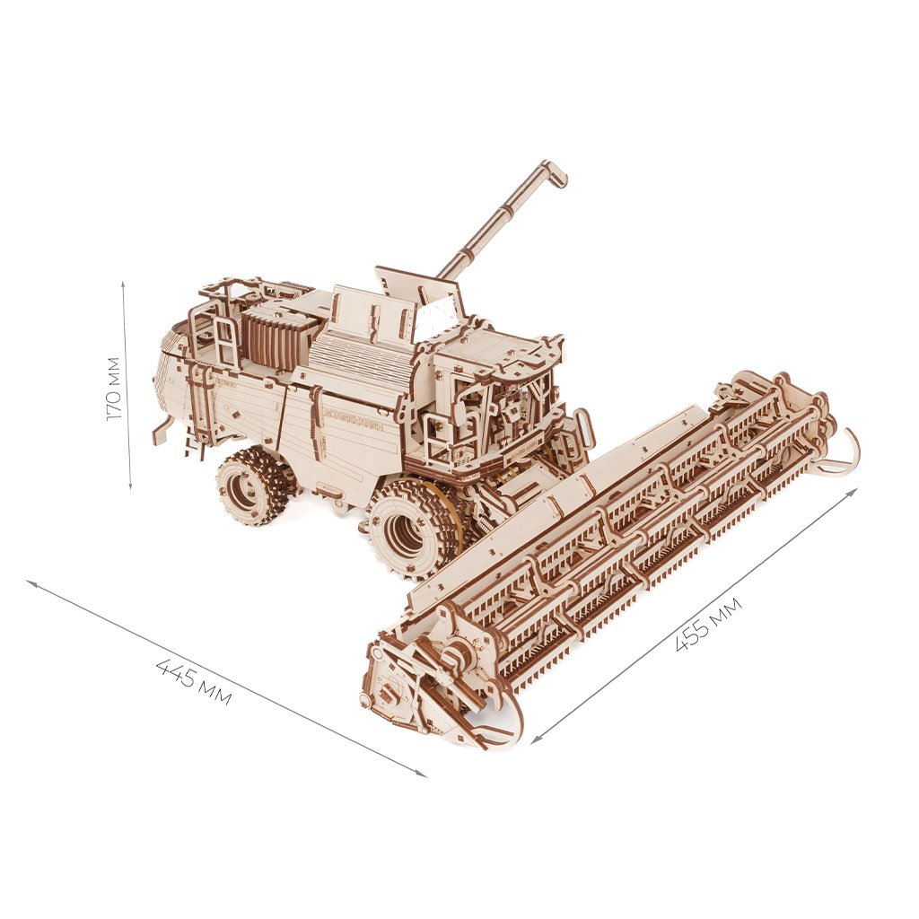 Eco Wood Art (Ewa) 3D Houten Puzzel Grain Harvesting Combine Gh800, 3380, 52,7X45,8X18,7 Cm