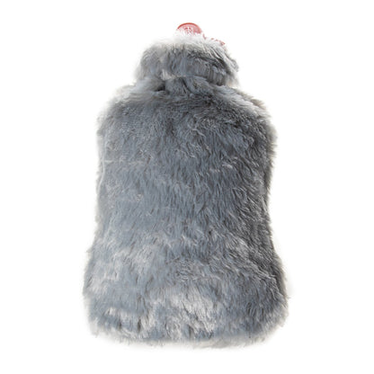 Biggdesign Dogs Grijze Warmwaterkruik Met Zachte Pluche Hoes 68 Oz