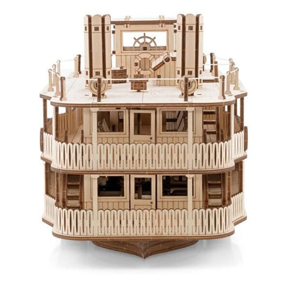Eco Wood Art (Ewa) 3D Houten Puzzel Paddle River Princess Steamer, 3397, 35×20×22,5Cm