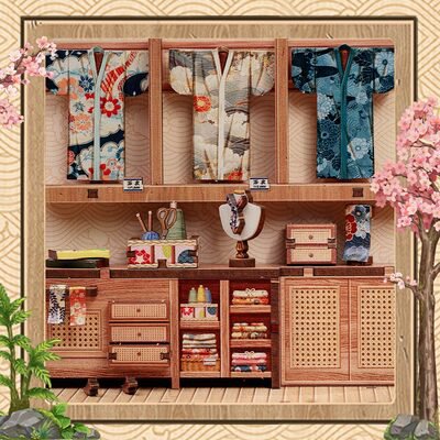 Cutebee, 3D Diy Huisje, Sakura O Kimono Shop, Cwgc223, 14X13X19Cm