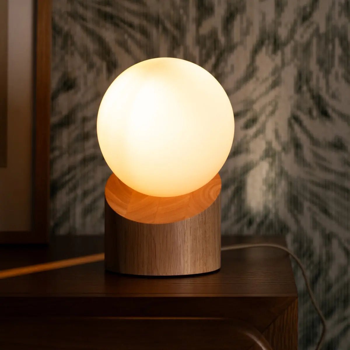 Quin Lichtbruine Houten Lamp