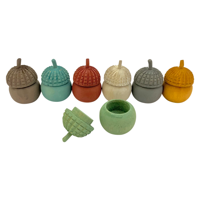Mini Earth Acorn Pots/7Pc