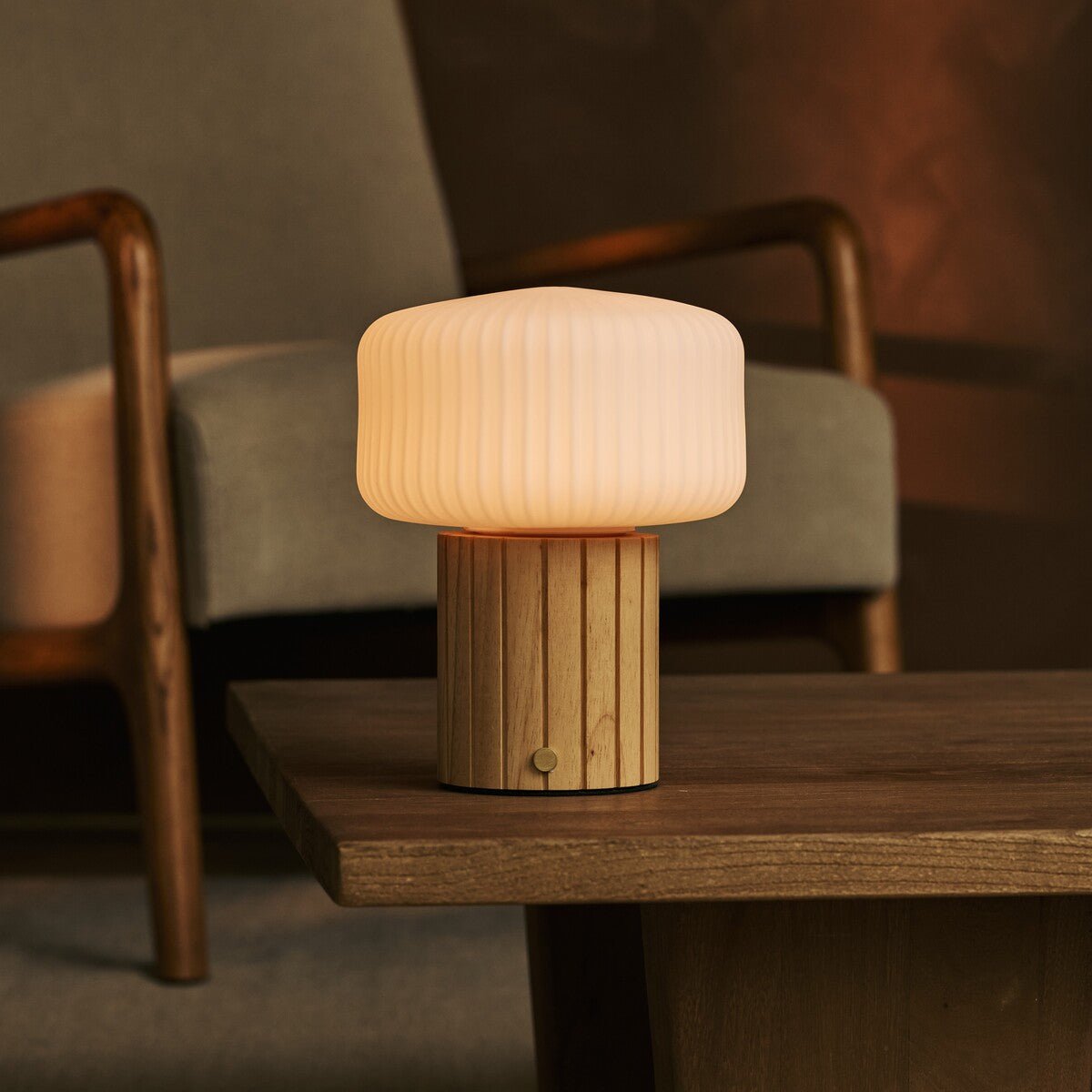Margaux Lichtbruine Oplaadbare Tafellamp