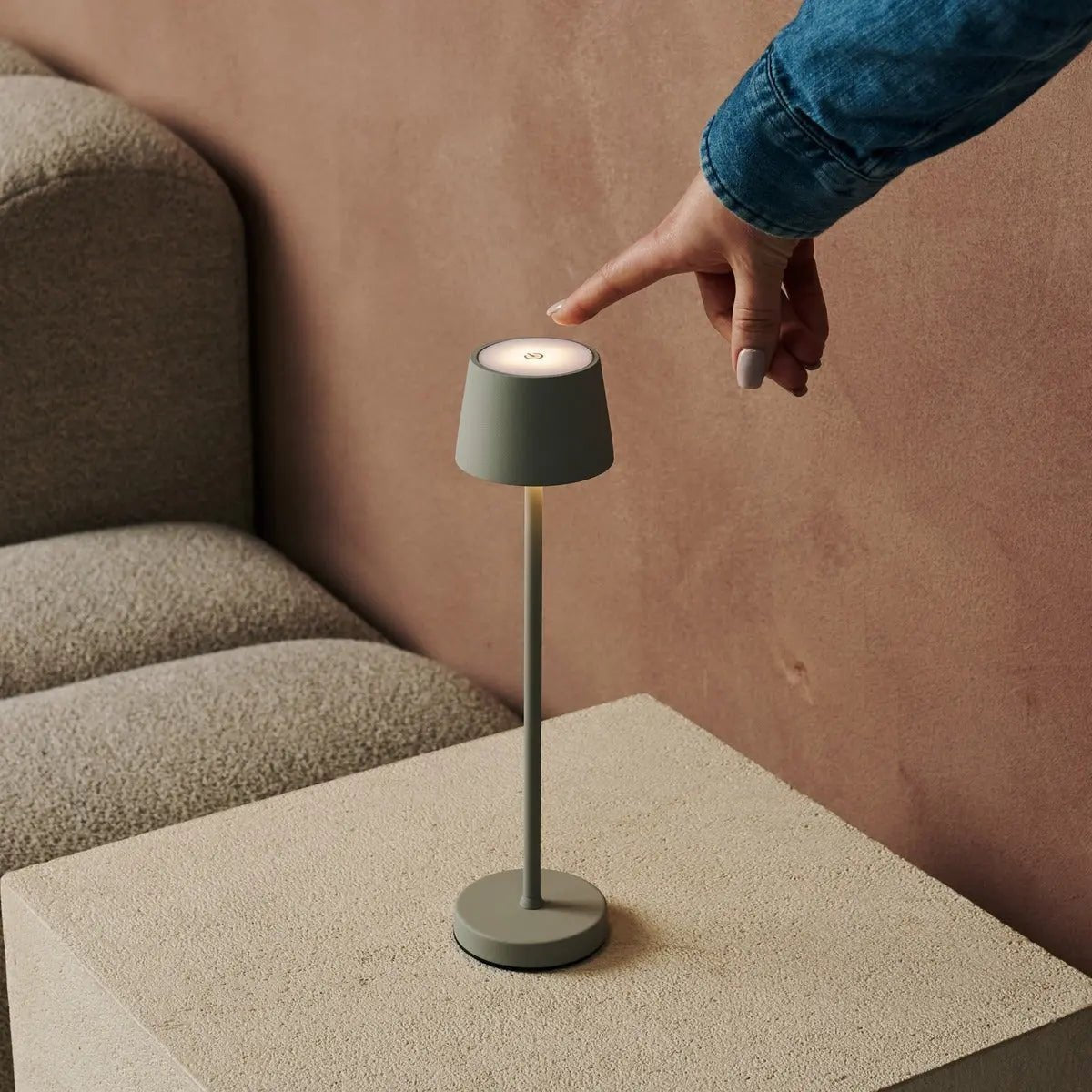Vondel Mini Shadow Grey Rechargeable Lamp