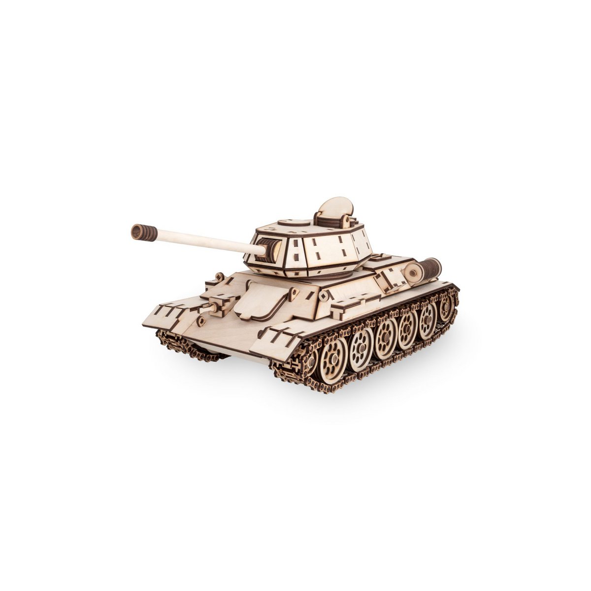 Eco-Wood-Art (Ewa) 3D Mechanische Puzzel, Tank T-34, 051, 49,2X20,5X19Cm