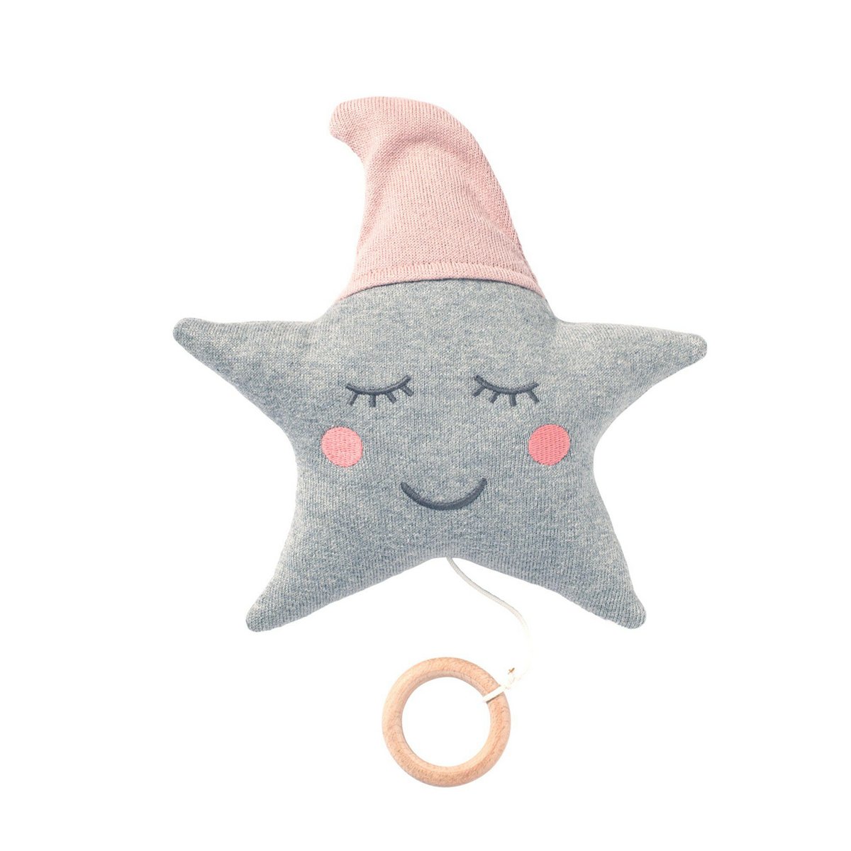 Babyset "Star" Muziekdoos + Rammelaar Roze