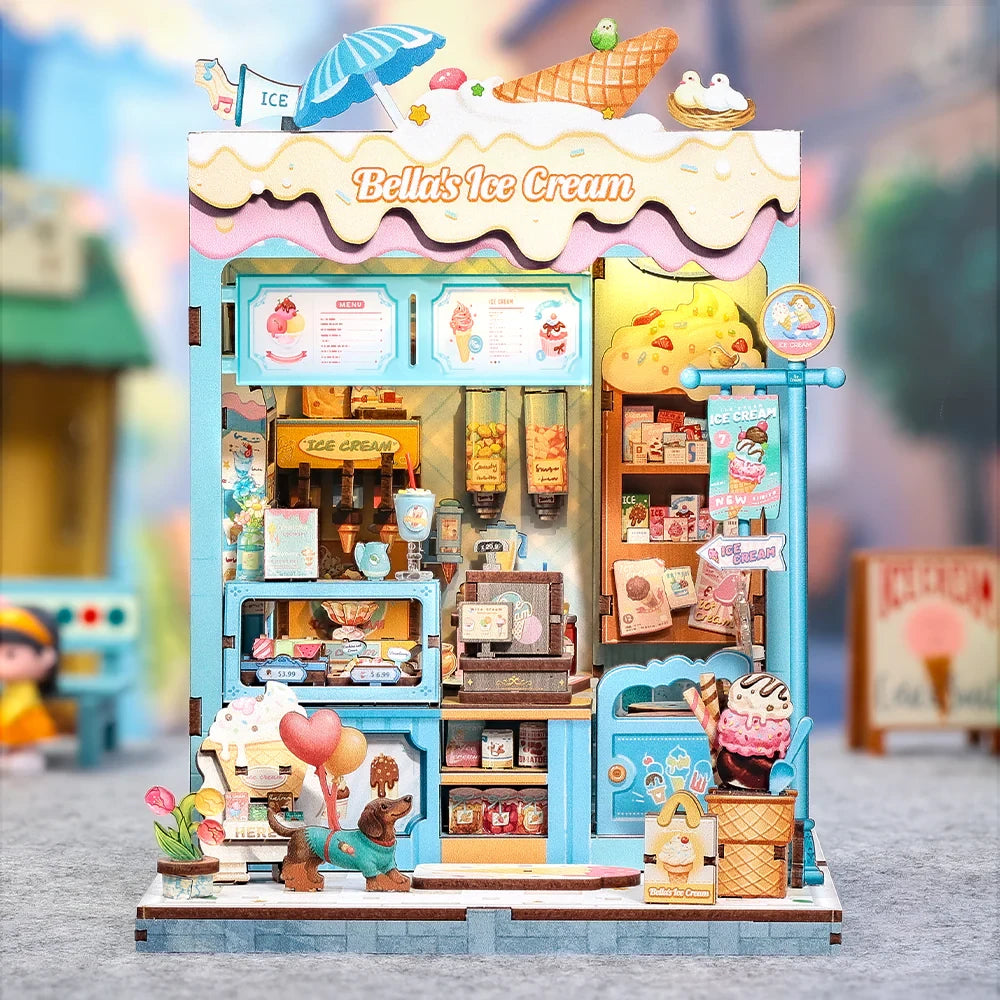 Cutebee, 3D Diy Huisje, Bella's Ice Cream, Cwgc212, 16,0X15,8X20,6Cm