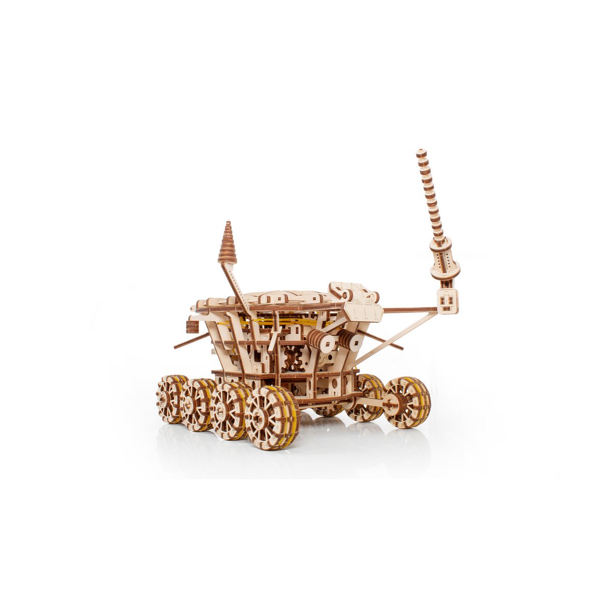 Eco Wood Art (Ewa) 3D Mechanische Puzzel Moonrover Wind-Up Lunokhod, 1492, 32X24X23Cm