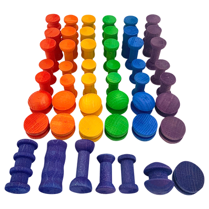 Mini Rainbow Spools/49Pc
