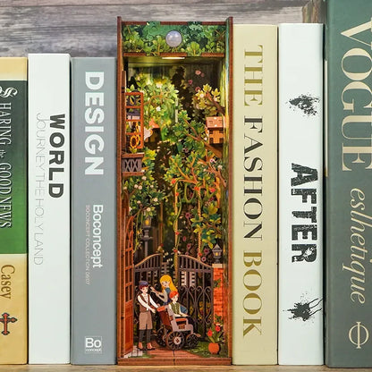 Tonecheer, Diy Book Nook, The Secret Garden Bookend, Tq122, 18,2X8X24,5Cm
