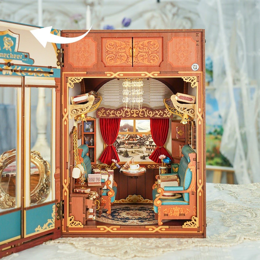 Tonecheer, Diy Book Nook, Trein Cabine/Train Cabine, European Travels, Tq443, 15,8X22,4X22,5Cm