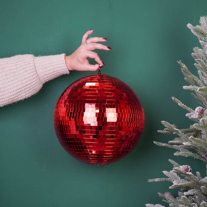 Kerstdecoratie - Kersthanger - Discobal - Schuim - Rood - 30X30X30Cm