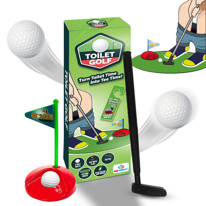 Mad Monkey - Minigolfspel Met Clubs En Ballen Toiletgolfset, Toiletminigolf