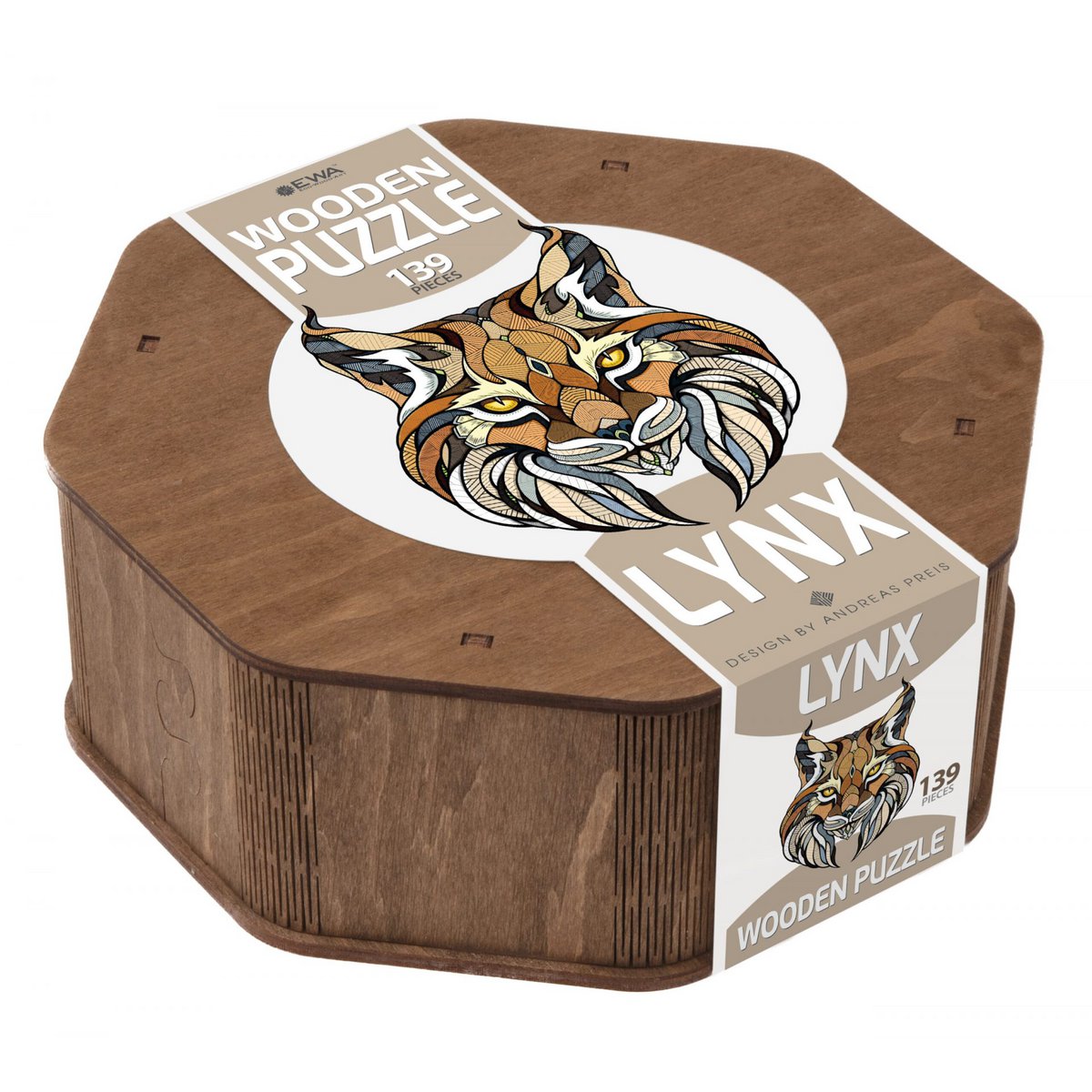 Eco Wood Art (Ewa) Houten Legpuzzel Lynx, 1089, 35X28X0.5Cm Wooden Box