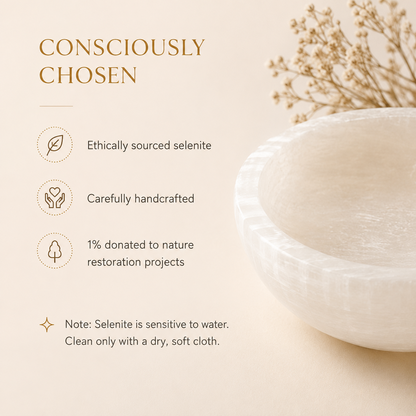 Selenite Kom Wit