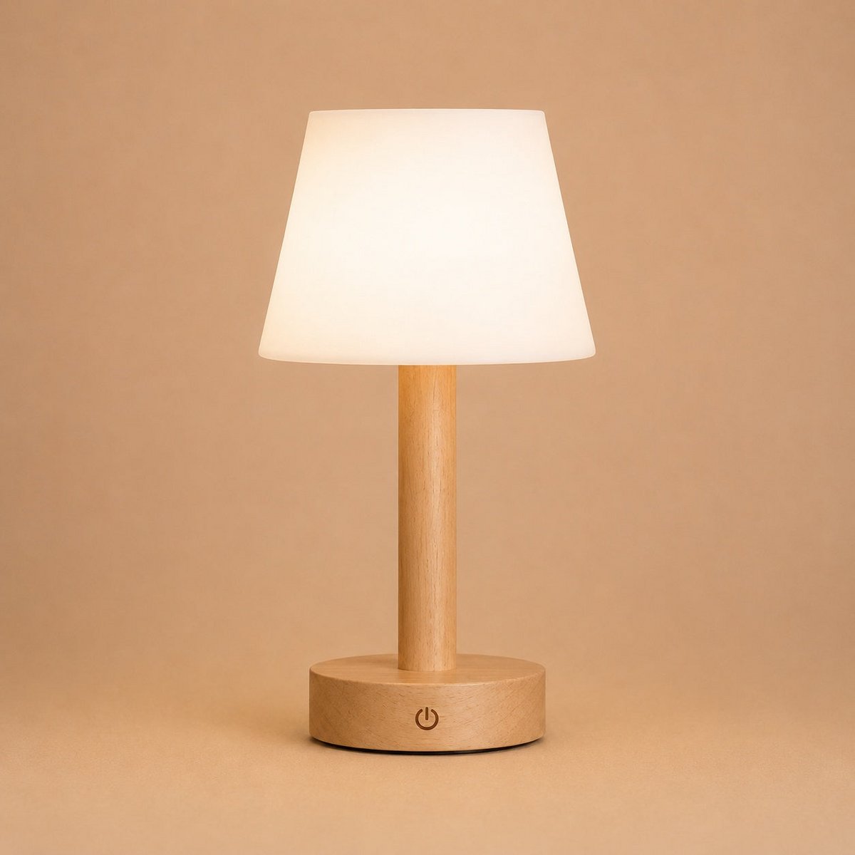 Zoë Lichtbruine Houten Oplaadbare Tafellamp