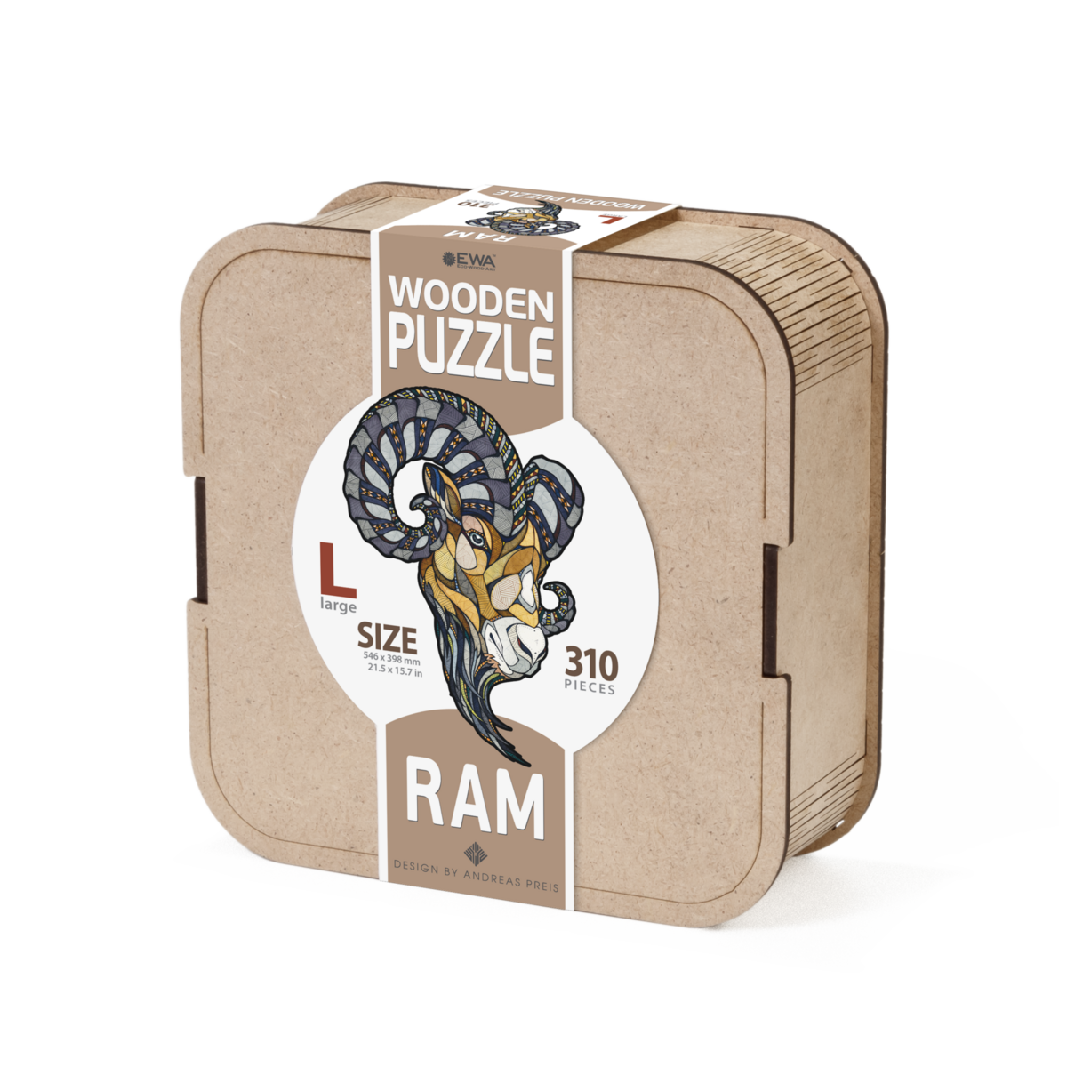 Eco Wood Art (Ewa) Houten Legpuzzel Ram, Size L, 2222, 54,5X38,8X0,5Cm
