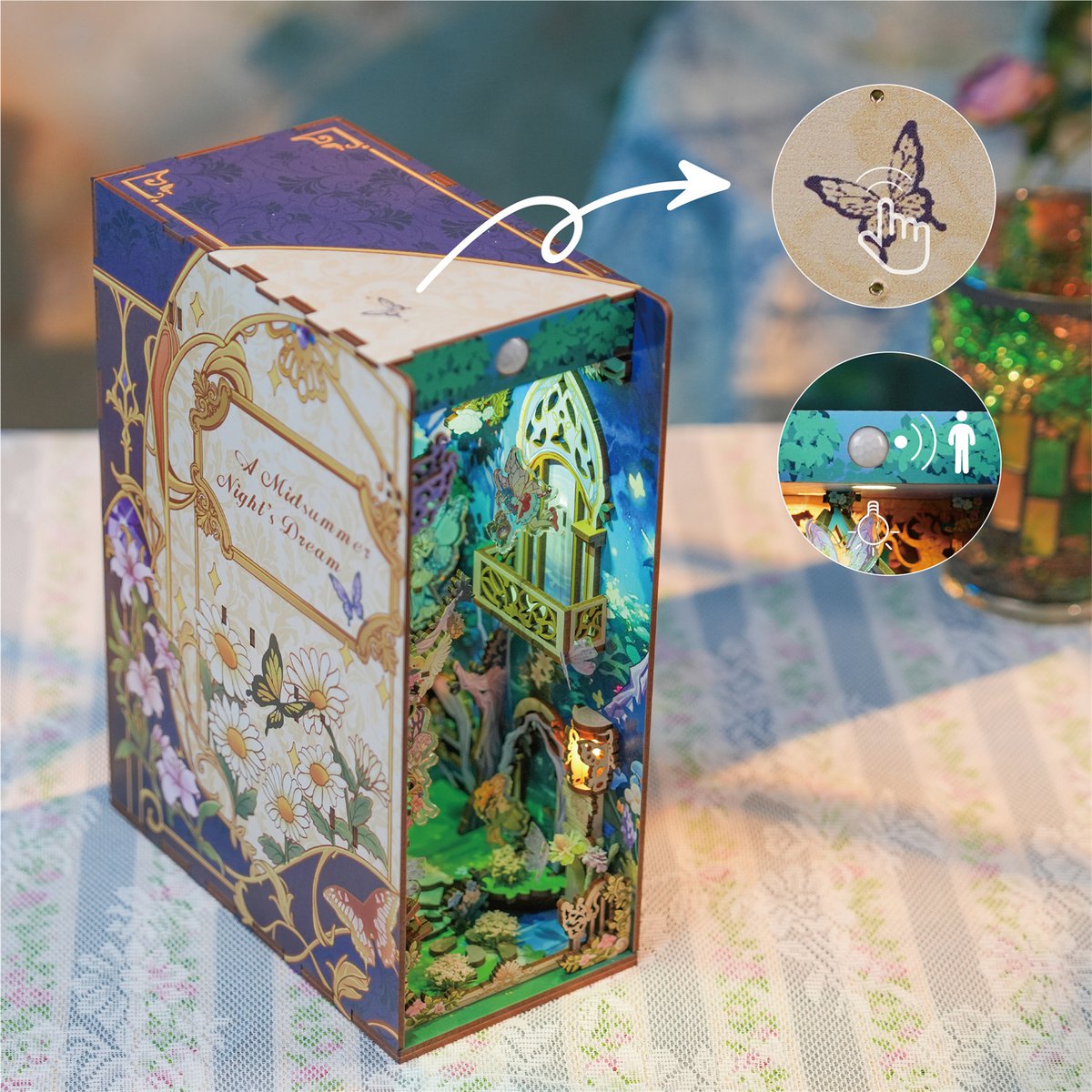 Tonecheer, Diy Book Nook, A Midsummer Night's Dream Inclusief Dust-Cover, Tq130, 24,5X18X10Cm