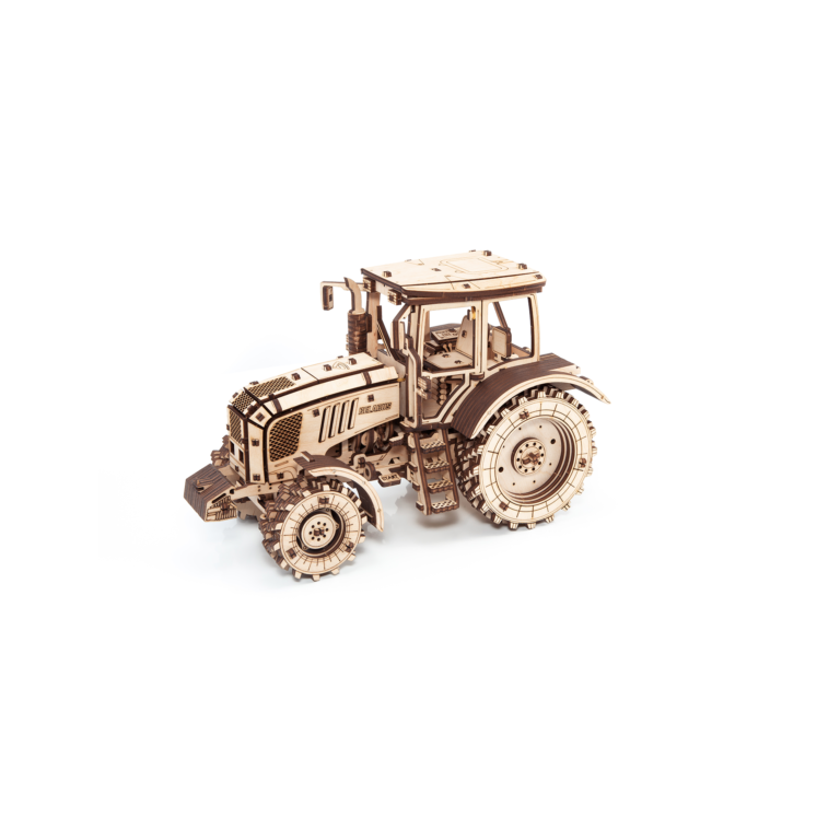 Eco Wood Art (Ewa) 3D Mechanische Puzzel Tractor Belarus 2022, 0877, 28,2X13,6X17,5Cm