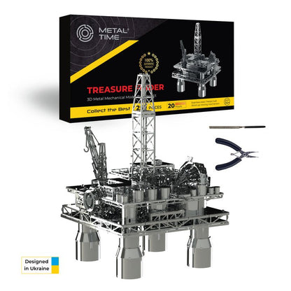 3D Metalen Bouwpakket, Treasure Finder, Metal Time, Mt008, 16X15X23Cm