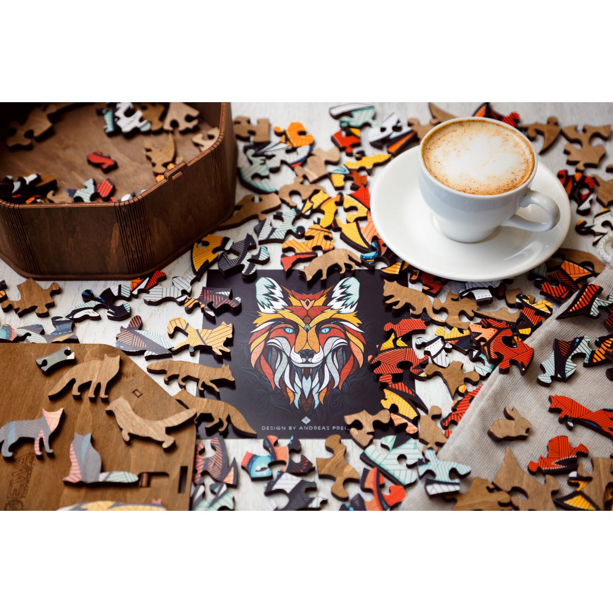 Eco Wood Art (Ewa) Houten Legpuzzel, Vos/ Fox, 1102, 31X28X0,5Cm Wooden Box
