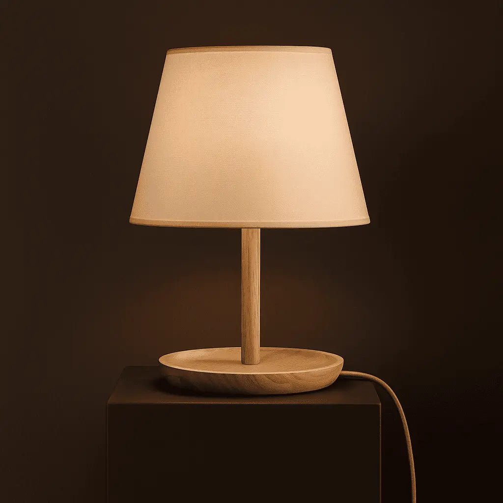 Emily Lichtbruine Houten Lamp