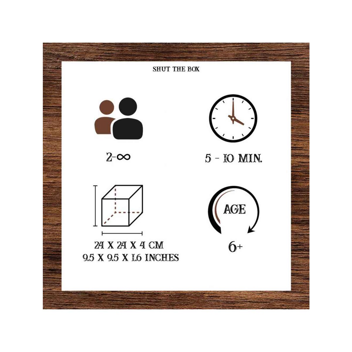 Logica Giochi Bordspel Shut The Box, Lg187, 24X24X4Cm Kleur Fluweel Groen