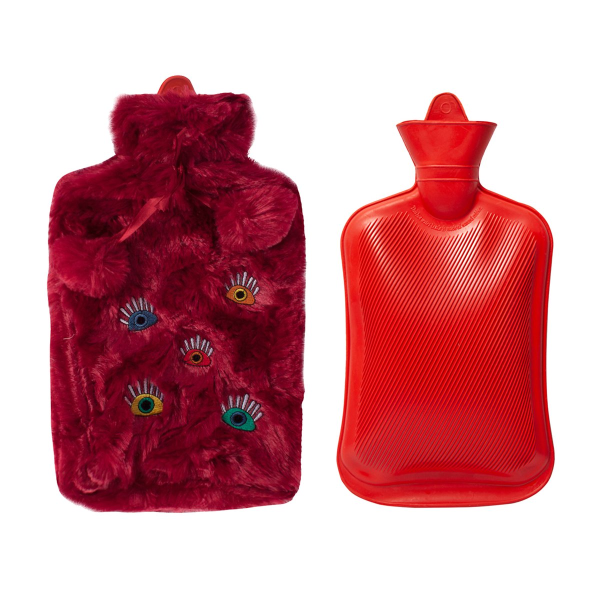 Biggdesign My Eyes On You Warmwaterkruik Met Zachte Pluche Hoes 68 Oz